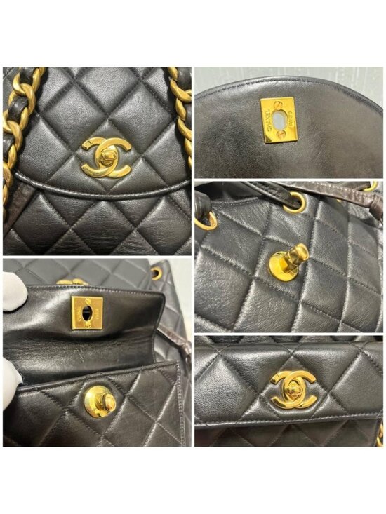 Chanel Quilted Backpack Black main image 6